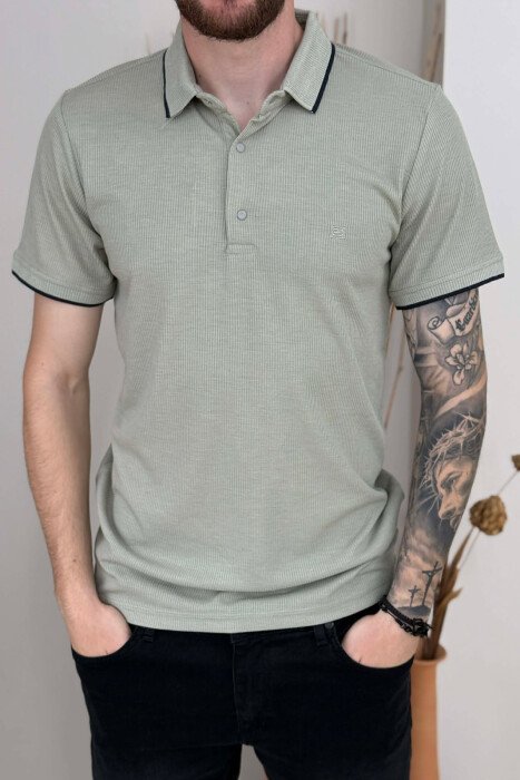T-SHIRT ME JAKE POLO PER MESHKUJ NE NGJYRE MENTE - 4
