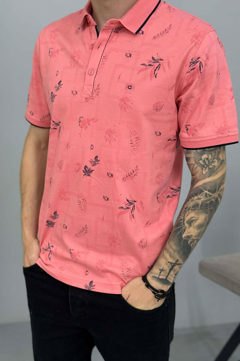 T-SHIRT ME JAKE POLO PER MESHKUJ NE NGJYRE ROZE - 2