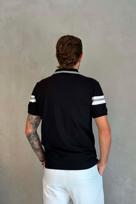 T-SHIRT ME JAKE POLO PER MESHKUJ NE NGJYRE TE ZEZE - 4