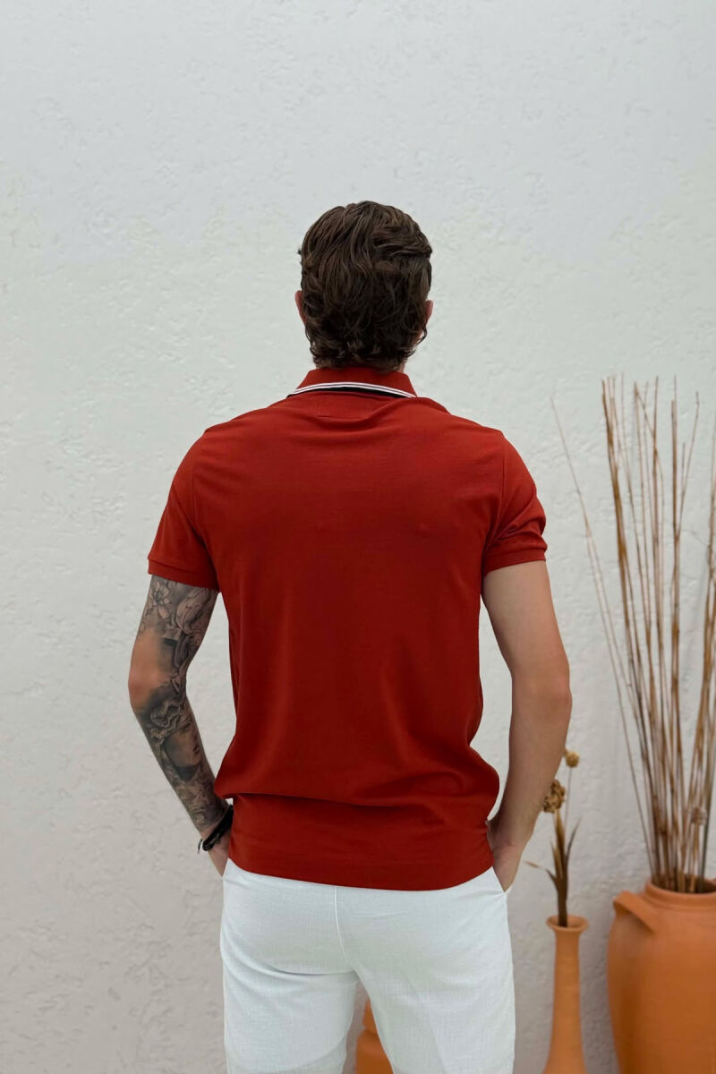 T-SHIRT ME JAKE POLO PER MESHKUJ NE NGJYRE TULLE - 2