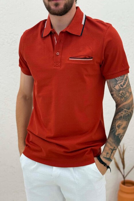 T-SHIRT ME JAKE POLO PER MESHKUJ NE NGJYRE TULLE - 4