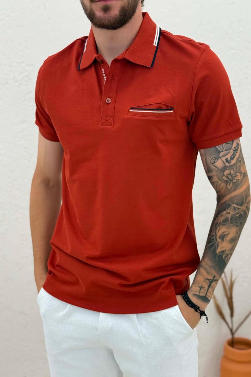 T-SHIRT ME JAKE POLO PER MESHKUJ NE NGJYRE TULLE - 4