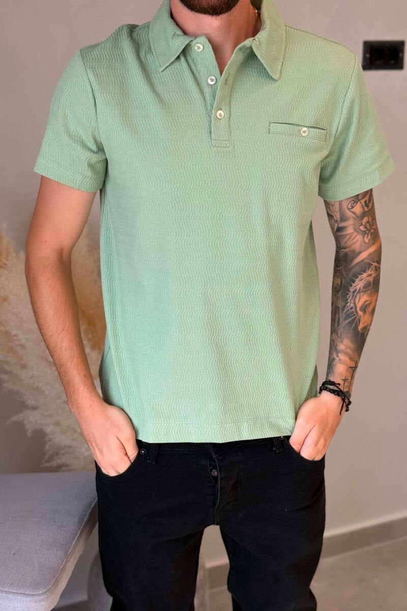 T-SHIRT ME JAKE POLO PER MESHKUJ NE NGJYRE MENTE - 4