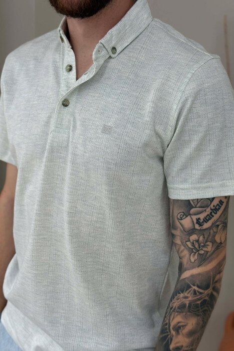T-SHIRT ME JAKE POLO PER MESHKU NE NGJYRE MENTE - 2