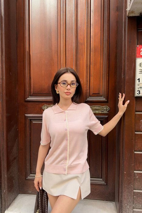 T-SHIRT ME KOPSA PER FEMRA NE NGJYRE BABY PINK - 2