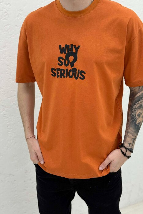 T-SHIRT ME SHKRIME & IMAZH PER MESHKUJ NE NGJYRE PORTOKALLI - 3