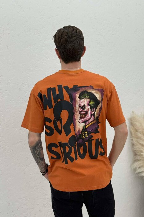T-SHIRT ME SHKRIME & IMAZH PER MESHKUJ NE NGJYRE PORTOKALLI - 4