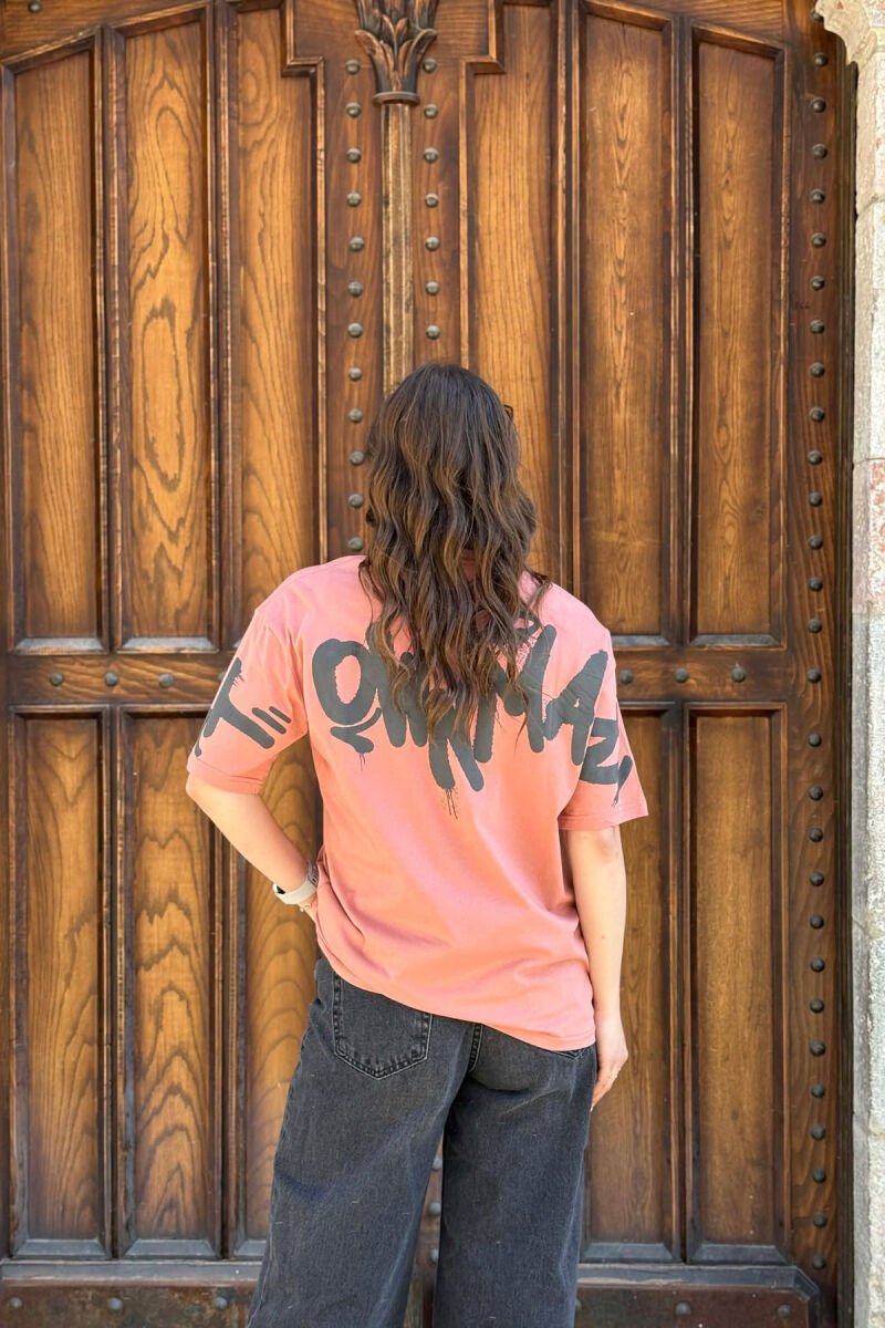 T-SHIRT ME SHKRIME PARS & PAS PER FEMRA NE NGJYRE PUDER + 6 PALE ÇORAPE DHURATE - 4