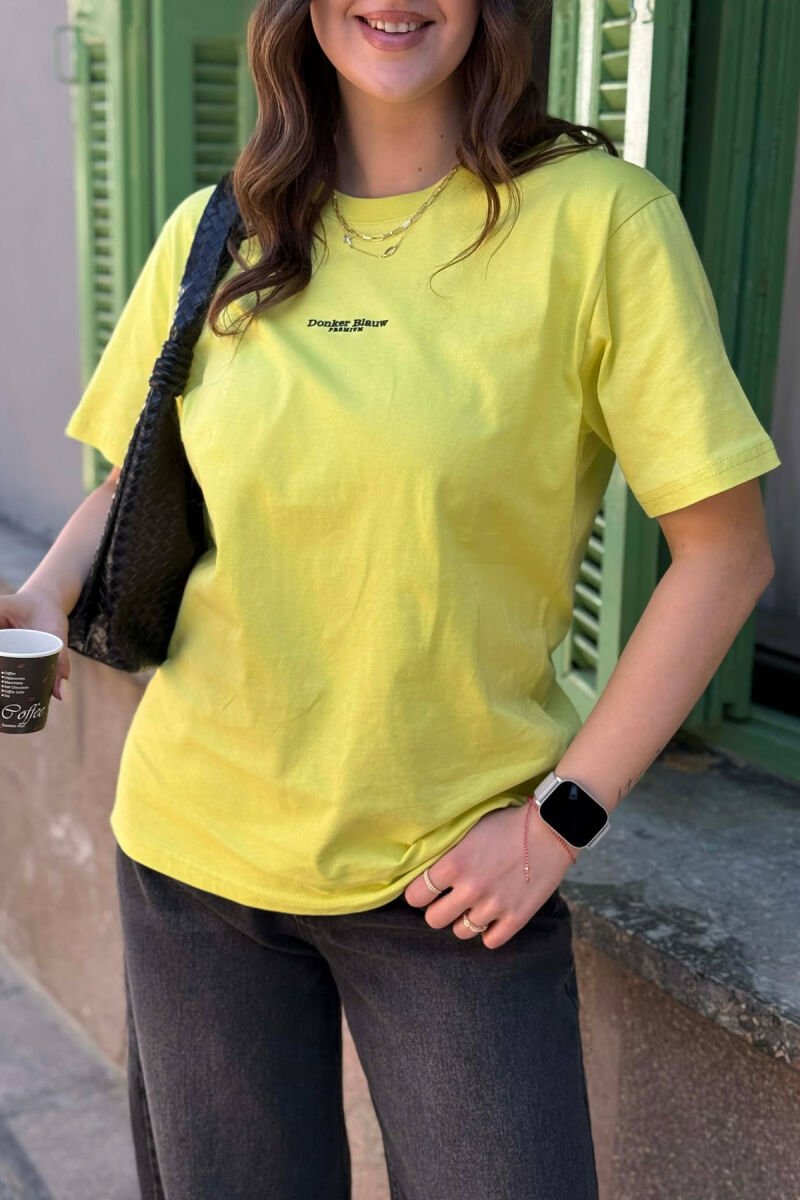 T-SHIRT ME SHKRIME TE VOGLA PER FEMRA NE NGJYRE NEON + 6 PALE ÇORAPE DHURATE - 3