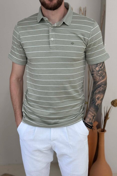 T-SHIRT ME VIJA ME JAKE POLO PER MESHKUJ NE NGJYRE MENTE - 2
