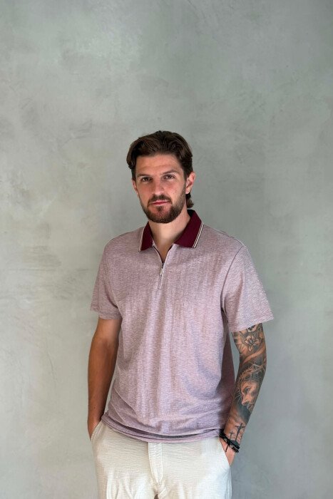 T-SHIRT ME ZINXHIR NE JAKE PER MESHKUJ NE NGJYRE UTHULL - KLAUDIO FASHION