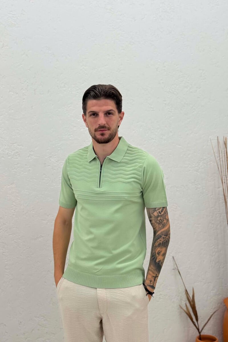 T-SHIRT NJE NGJYRESH DHE JAKE ME ZINXHIR PER MESHKUJ NE NGJYRE MENTE - 1