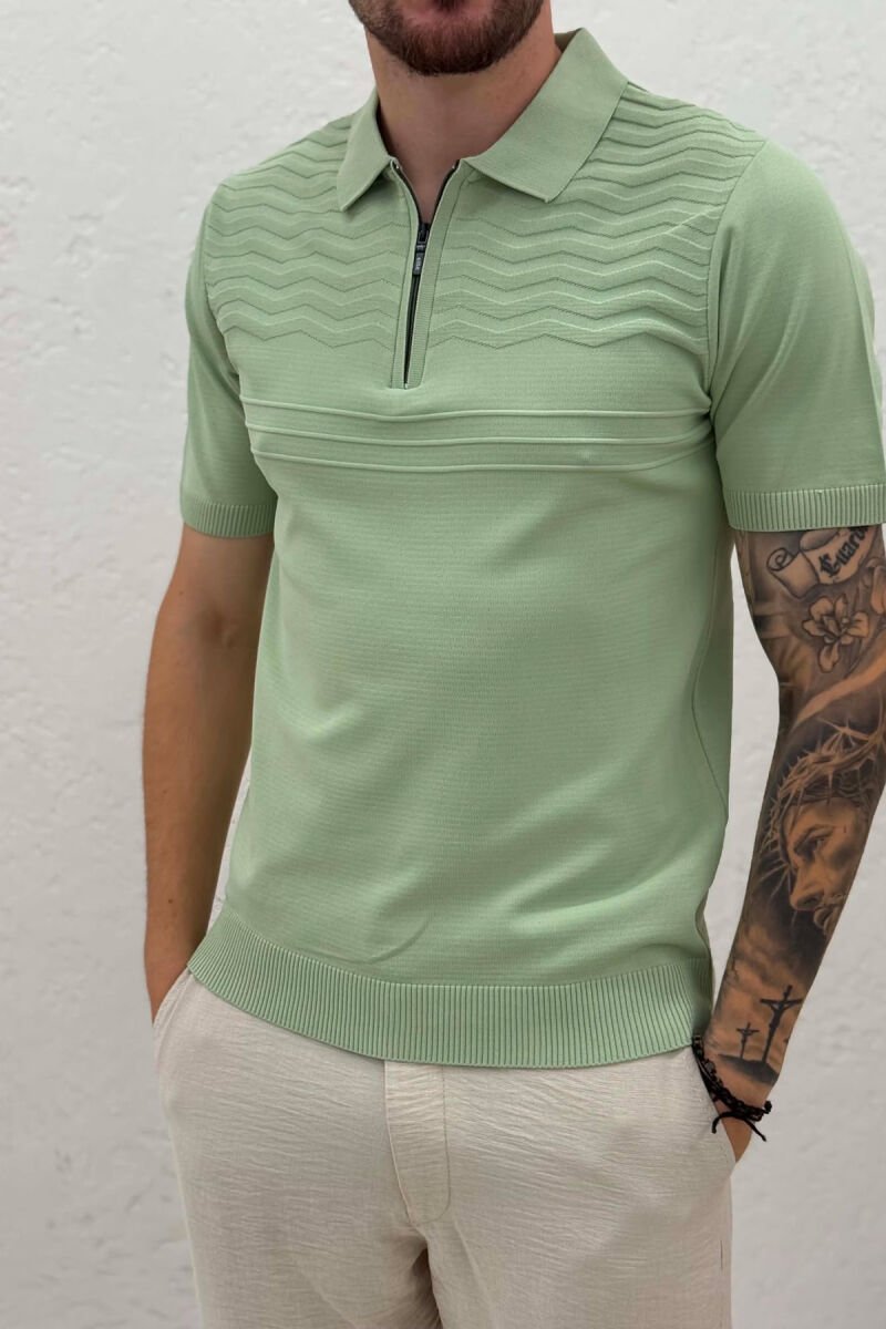 T-SHIRT NJE NGJYRESH DHE JAKE ME ZINXHIR PER MESHKUJ NE NGJYRE MENTE - 2