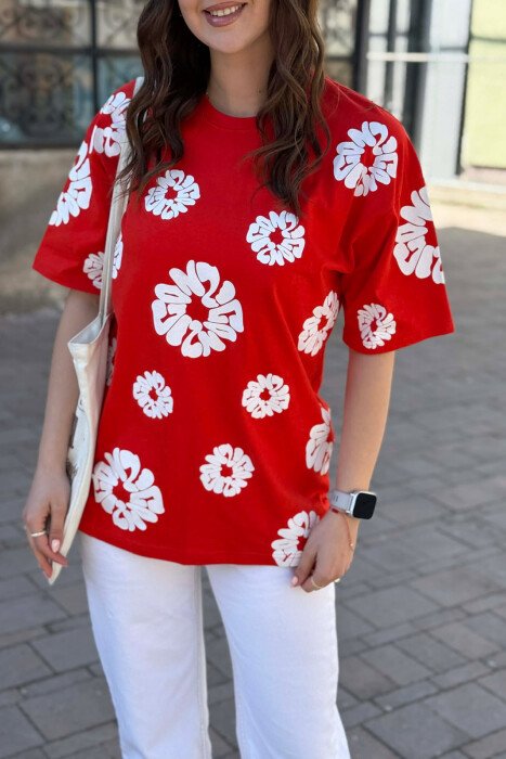 T-SHIRT NJE NGJYRESH ME DIZJAN PER FEMRA NE NGJYRE PORTOKALLI + 6 PALE ÇORAPE DHURATE - 3