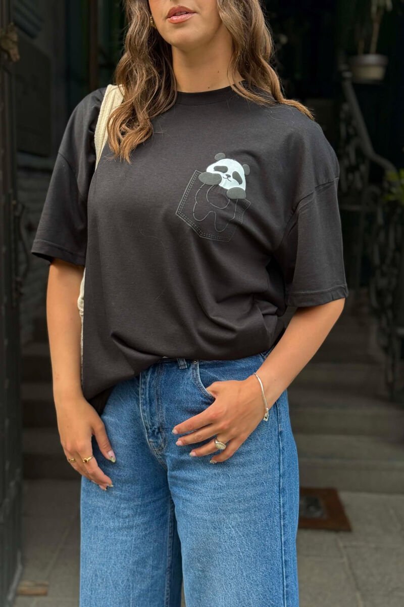 T-SHIRT NJE NGJYRESH ME IMAZH PARA PER FEMRA NE NGJYRE TE ZEZE - 3