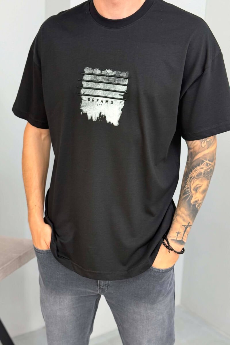 T-SHIRT NJE NGJYRESH ME IMAZH PARA PER MESHKUJ NE NGJYRE TE ZEZE - 4