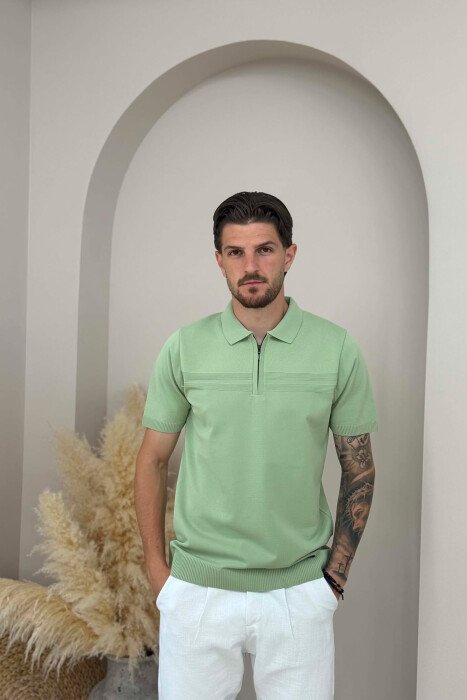 T-SHIRT NJE NGJYRESH ME JAKE ME ZINXHIR PER MESHKUJ NE NGJYRE MENTE - 1