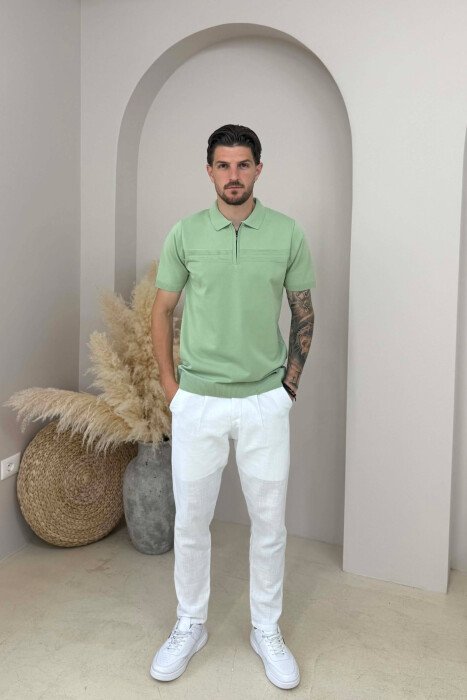 T-SHIRT NJE NGJYRESH ME JAKE ME ZINXHIR PER MESHKUJ NE NGJYRE MENTE - 3