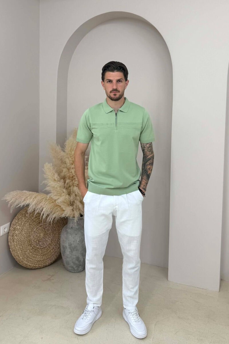 T-SHIRT NJE NGJYRESH ME JAKE ME ZINXHIR PER MESHKUJ NE NGJYRE MENTE - 3