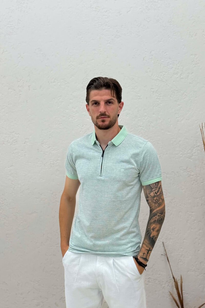 T-SHIRT NJE NGJYRESH ME JAKE ME ZINXHIR PER MESHKUJ NE NGJYRE MENTE - 1