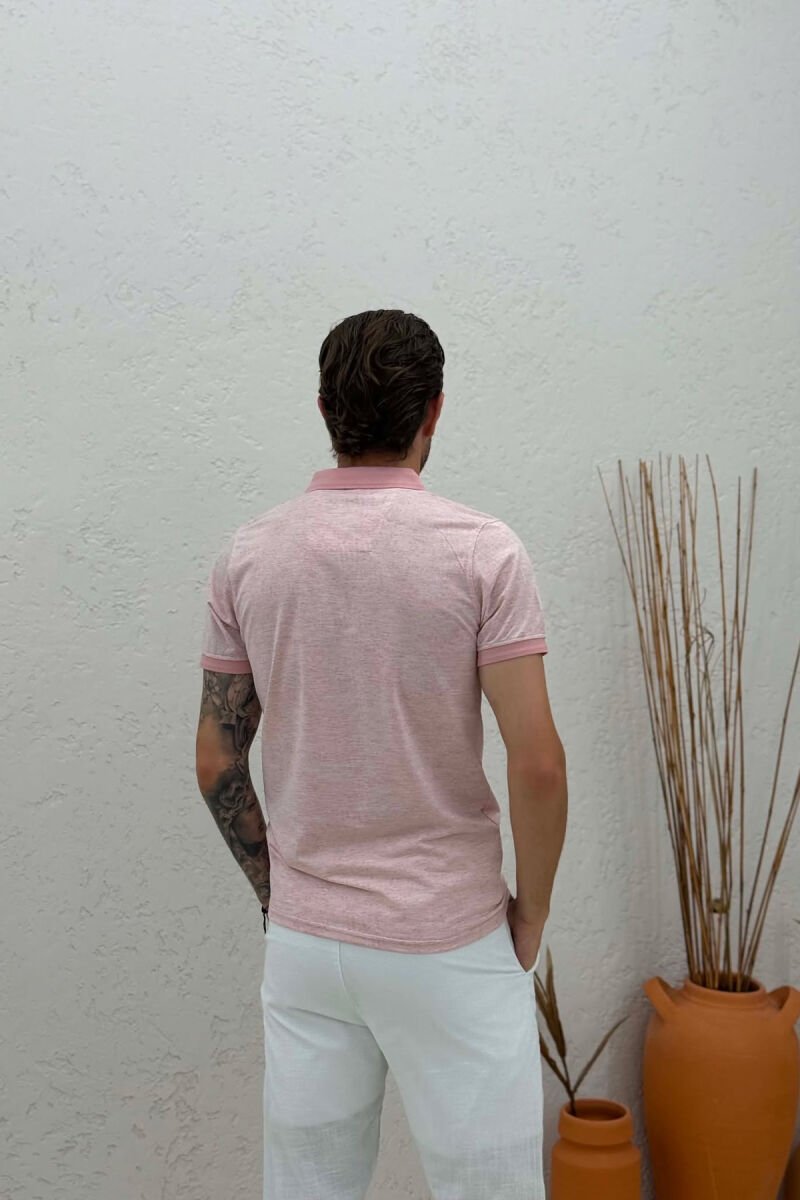 T-SHIRT NJE NGJYRESH ME JAKE ME ZINXHIR PER MESHKUJ NE NGJYRE PUDER - 2