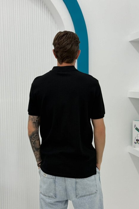T-SHIRT NJE NGJYRESH ME JAKE ME ZINXHIR PER MESHKUJ NE NGJYRE TE ZEZE - 3