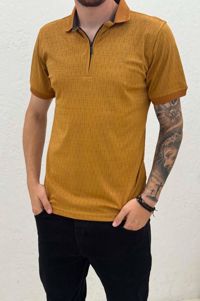 T-SHIRT NJE NGJYRESH ME JAKE POLO PER FEMRA NE NGJYRE KAFE TE ZBARDHUR - 2