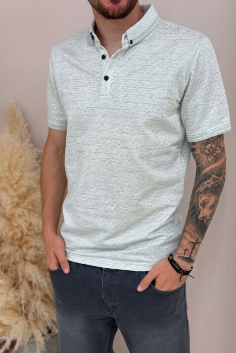 T-SHIRT NJE NGJYRESH ME JAKE POLO PER MESHKUJ NE NGJYRE MENTE - 2