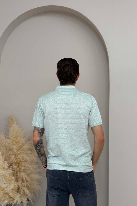T-SHIRT NJE NGJYRESH ME JAKE POLO PER MESHKUJ NE NGJYRE MENTE - 4