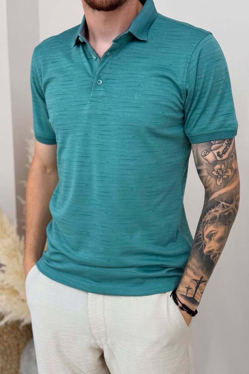 T-SHIRT NJE NGJYRESH ME JAKE POLO PER MESHKUIJ NE NGJYRE GUR KALI - 2