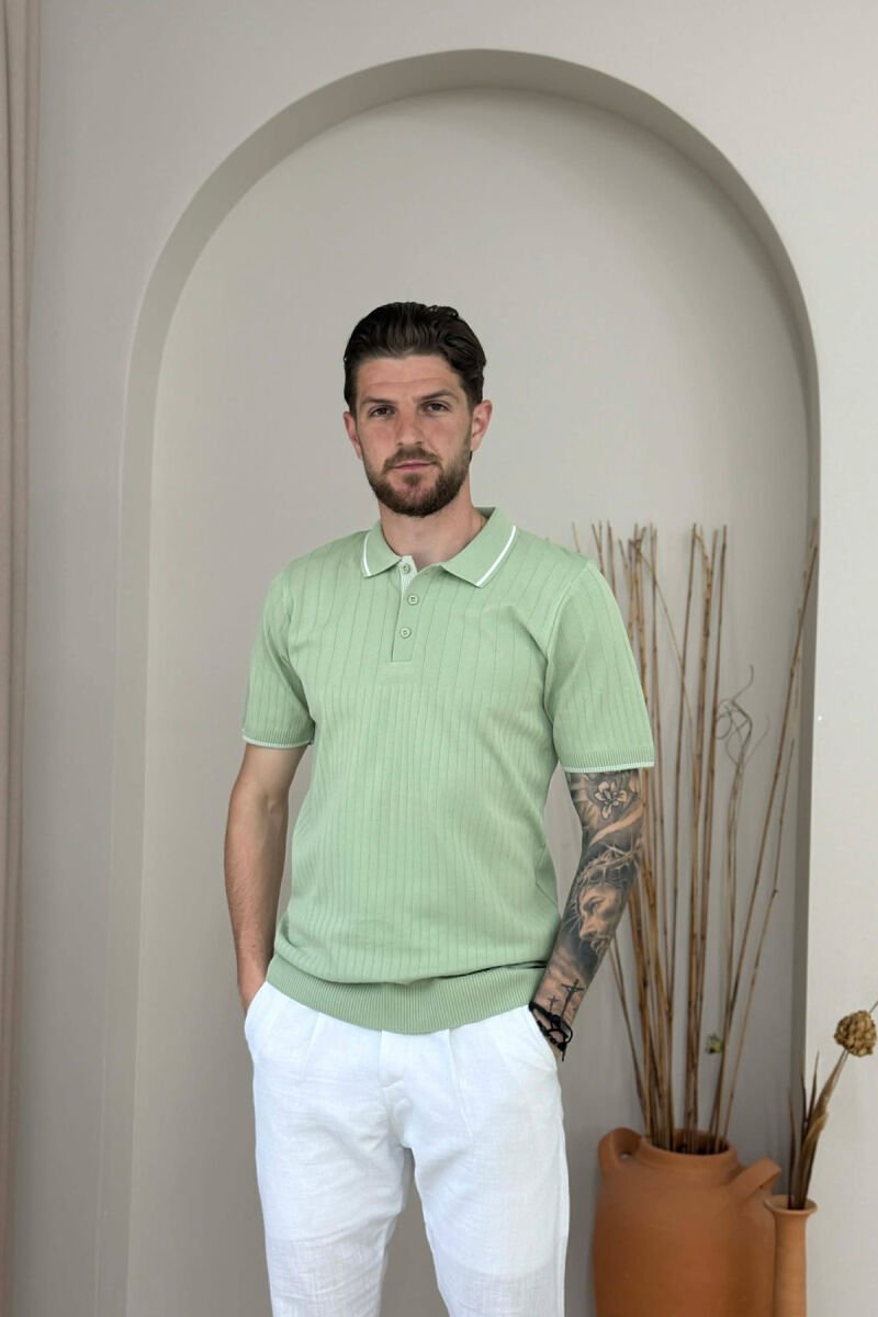 T-SHIRT NJE NGJYRESH ME JAKE POLO PER MESHKUJ NE NGJYRE MENTE - 1