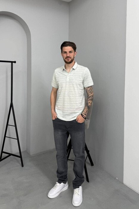 T-SHIRT NJE NGJYRESH ME JAKE POLO PER MESHKUJ NE NGJYRE MENTE - 4