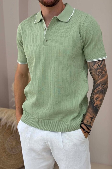 T-SHIRT NJE NGJYRESH ME JAKE POLO PER MESHKUJ NE NGJYRE MENTE - 2