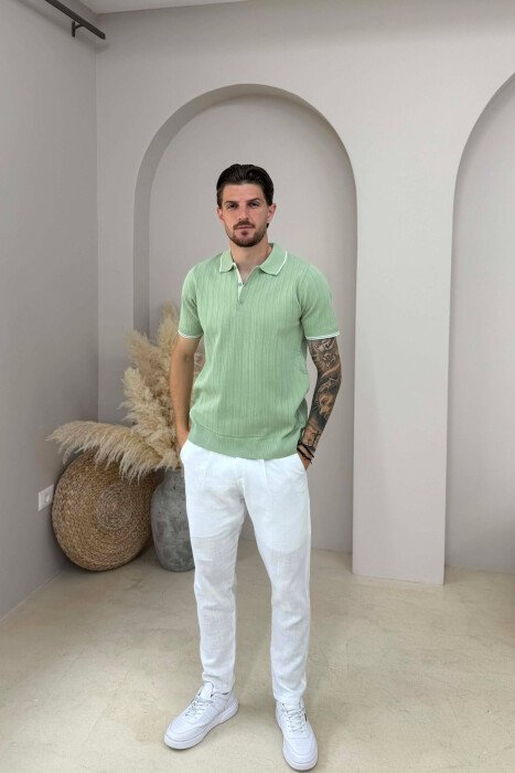 T-SHIRT NJE NGJYRESH ME JAKE POLO PER MESHKUJ NE NGJYRE MENTE - 3