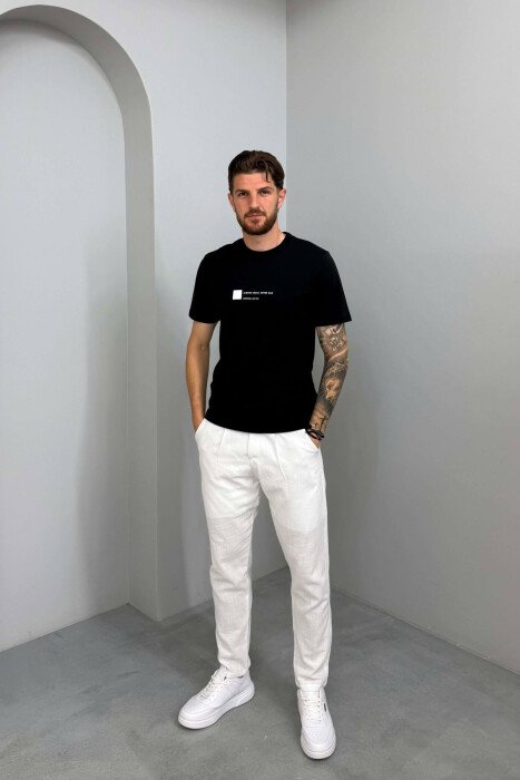 T-SHIRT NJE NGJYRESH ME SHKRIME PER MESHKUJ NE NGJYRE TE ZEZE - 3