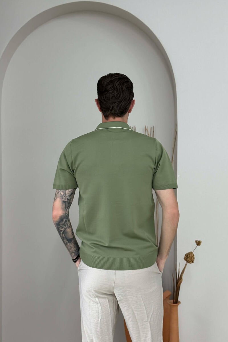T-SHIRT NJE NGJYRESH ME ZNXHIR PER MESHKUJ NE NGJYRE JESHILE - 2