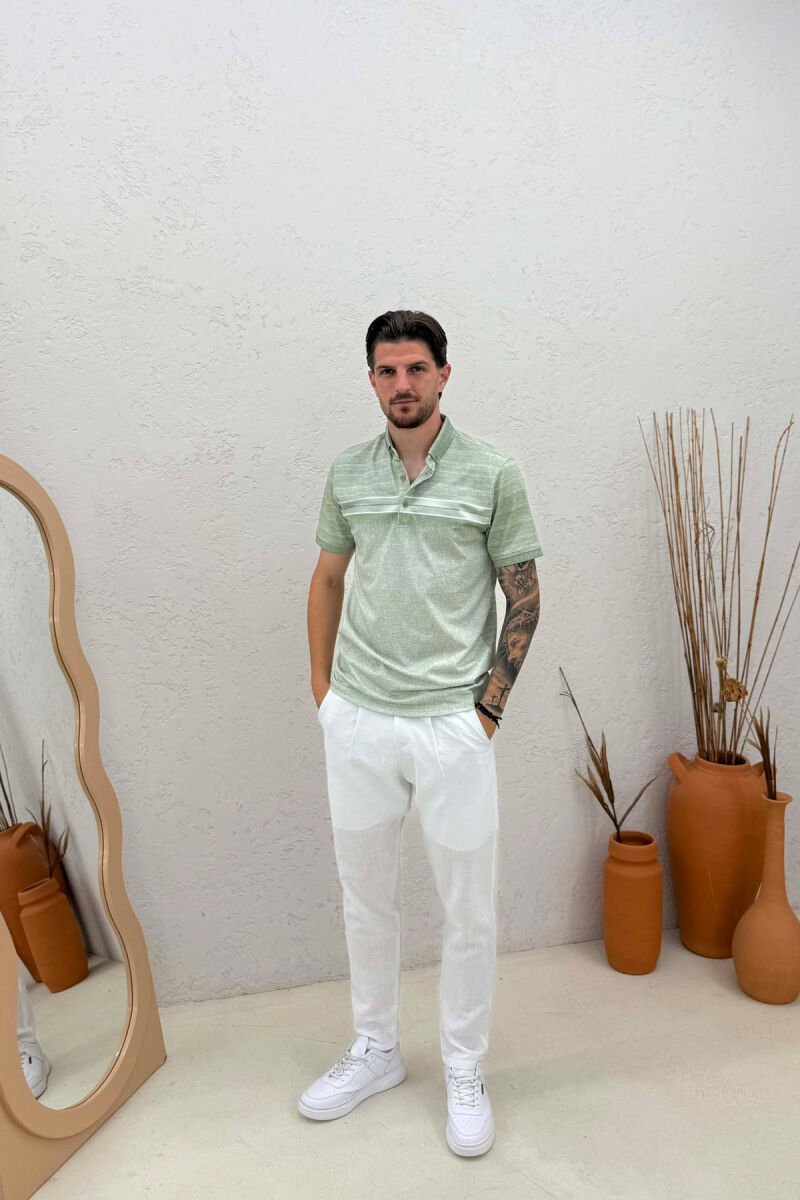 T-SHIRT NJE NGJYRESH ME JAKE POLO PER MESHKUJ NE NGJYRE MENTE - 3