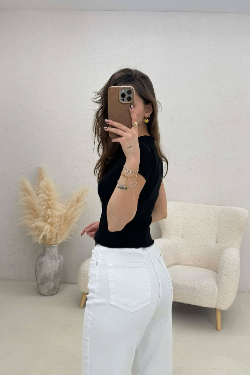 T-SHIRT NJE NGJYRESH PER FEMRA NE NGJYRE TE ZEZE - 4