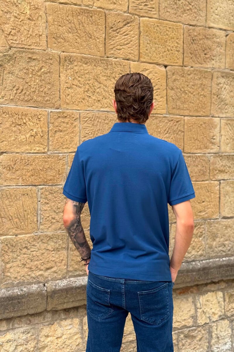 T-SHIRT NJE NJGJYRESH ME JAKE POLO PER MESHKUJ NE NGJYRE BLU - 2