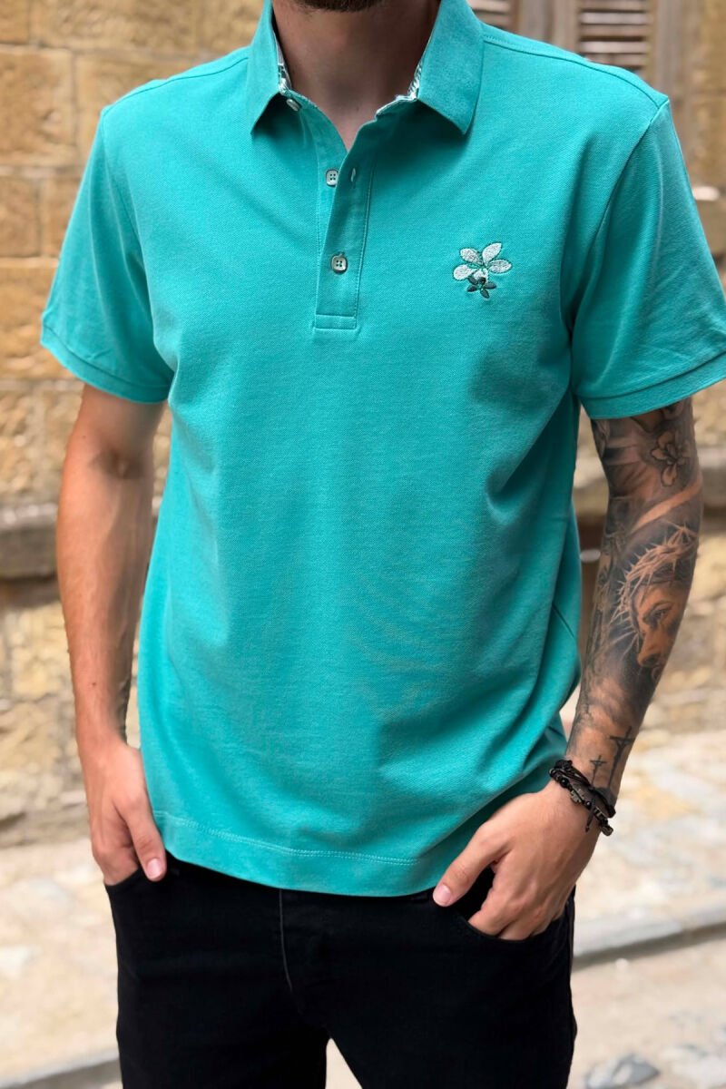 T-SHIRT NJE NJGJYRESH ME JAKE POLO PER MESHKUJ NE NGJYRE GURKALI - 4