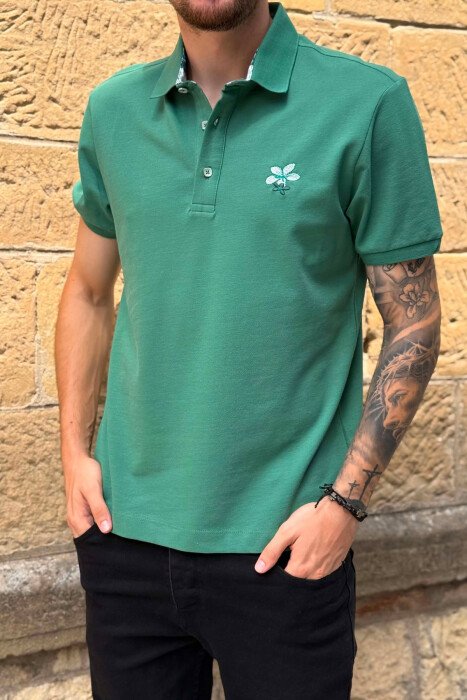 T-SHIRT NJE NJGJYRESH ME JAKE POLO PER MESHKUJ NE NGJYRE JESHILE - 5