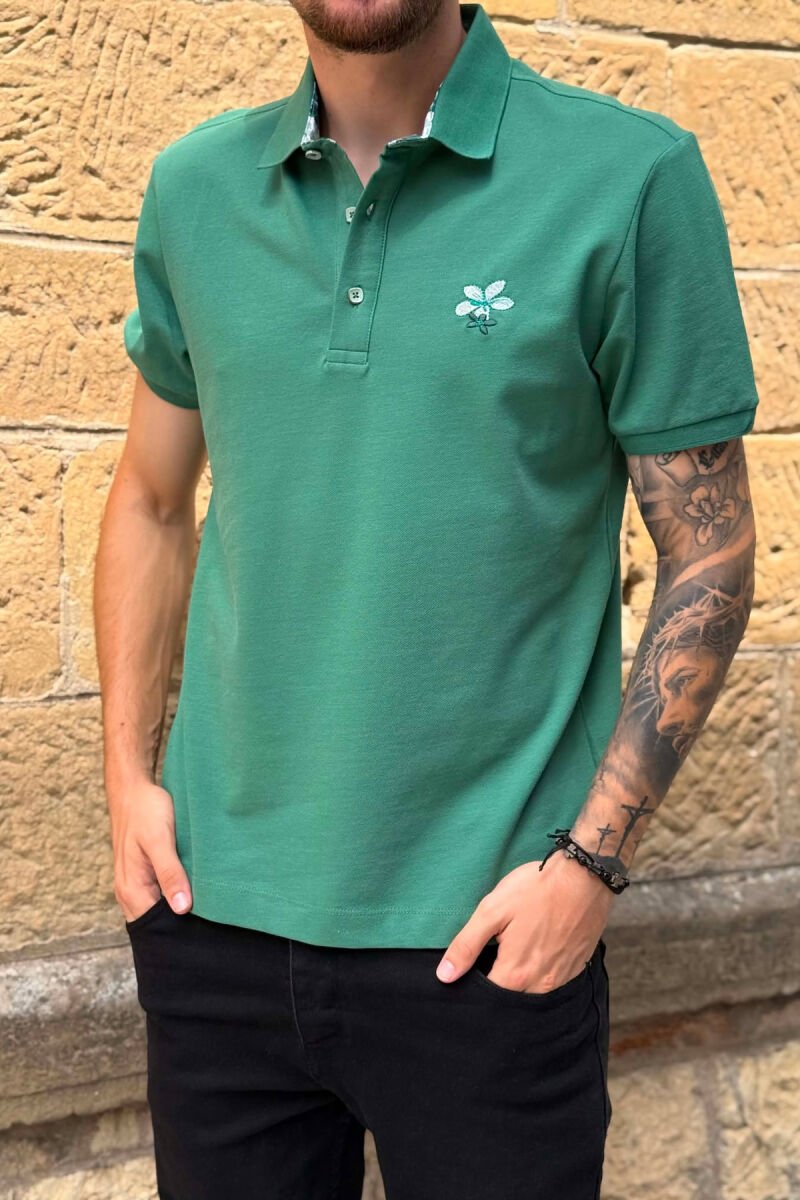 T-SHIRT NJE NJGJYRESH ME JAKE POLO PER MESHKUJ NE NGJYRE JESHILE - 5