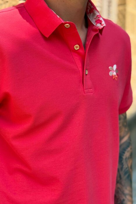 T-SHIRT NJE NJGJYRESH ME JAKE POLO PER MESHKUJ NE NGJYRE SALMON - 2