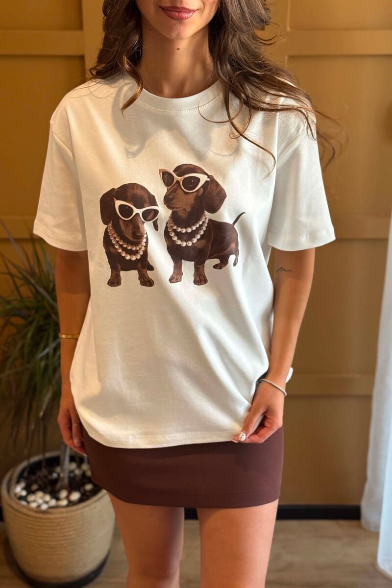 T-SHIRT PER FEMRA NE NGJYRE TE BARDHE - 3