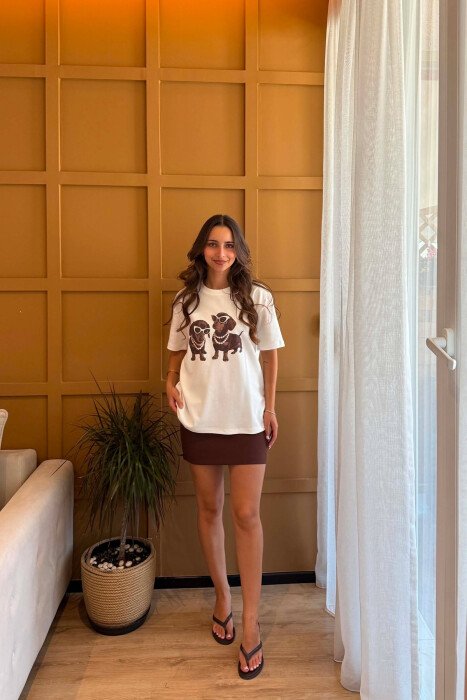 T-SHIRT PER FEMRA NE NGJYRE TE BARDHE - 4