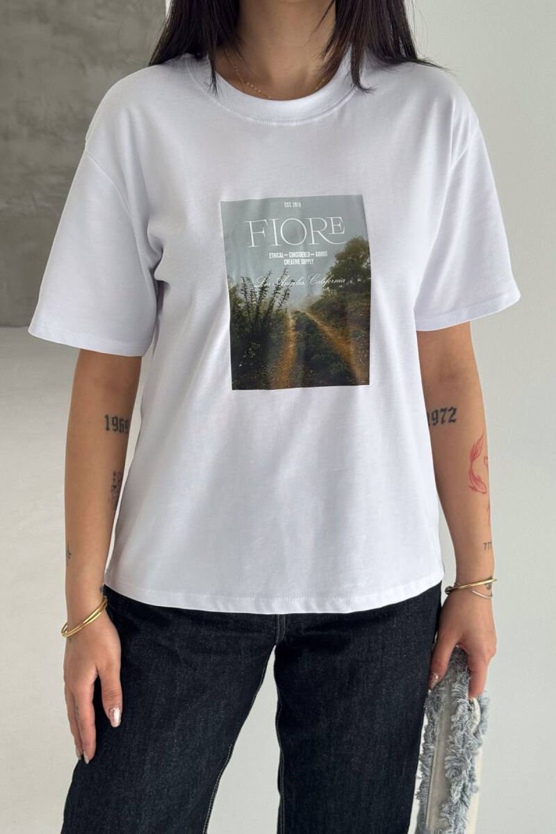 T-SHIRT PER FEMRA NE NGJYRE TE BARDHE - 2
