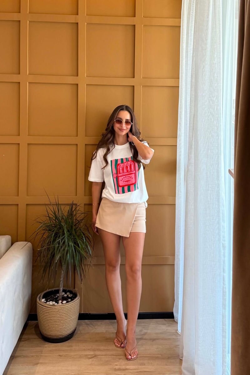 T-SHIRT PER FEMRA NE NGJYRE TE BARDHE - 5