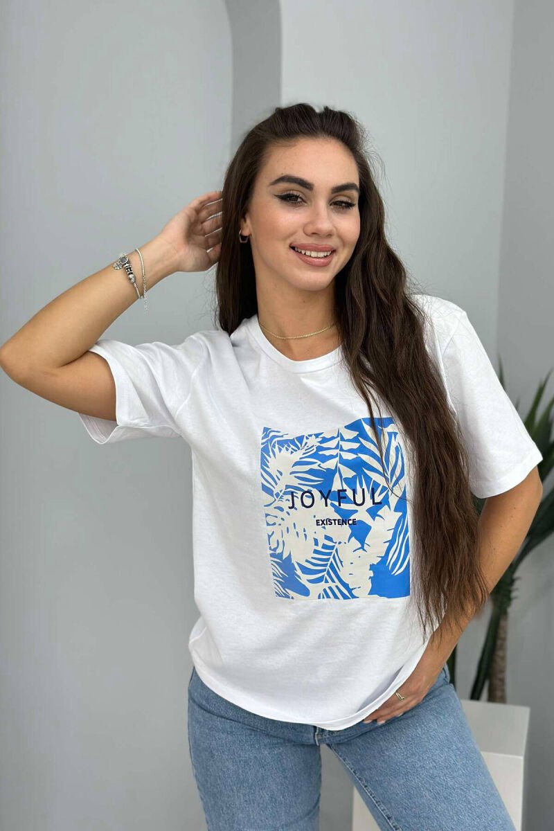 T-SHIRT PËR FEMRA NË NGJYRËN E BARDHË - 1