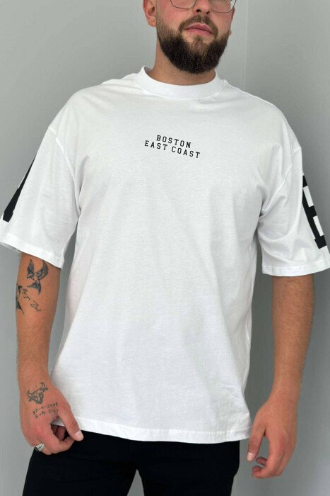 T-SHIRT PËR MESHKUJ NË NGJYRË TË BARDHË - KLAUDIO FASHION