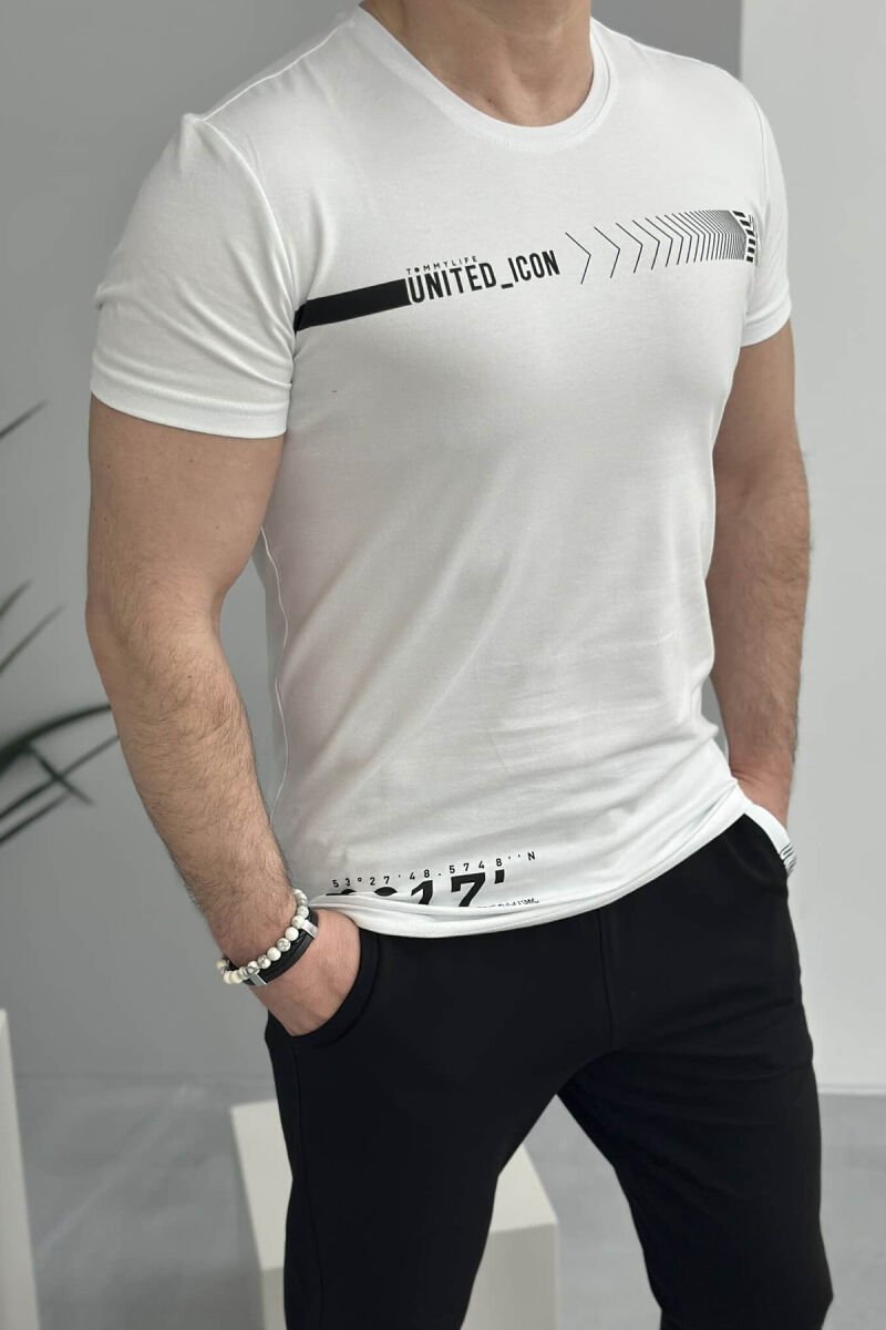 T-SHIRT+JOGGERS 2017 WRITTINGS MEN SET WHITE-E BARDHE - 2